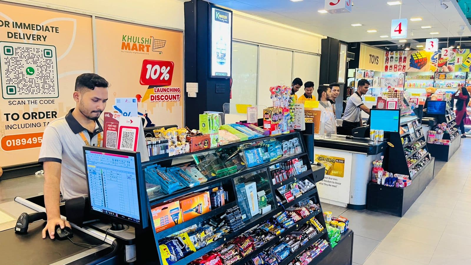The checkout counters at Khulshi Mart, Arcadia Shopping Centre