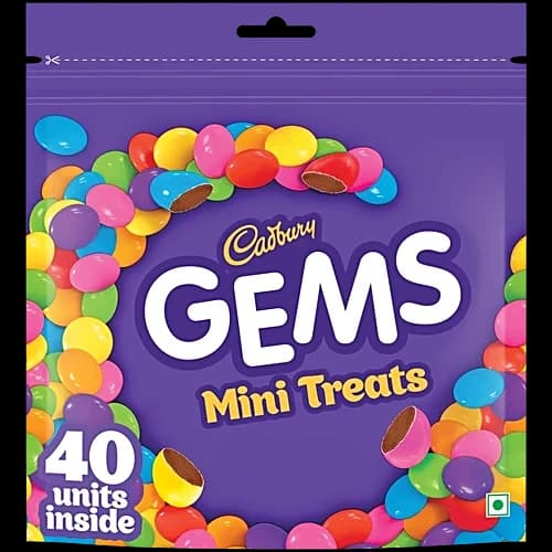 Cadbury Gems Mini Treats Chocolate 117.55 g (40 x 2.93 g)