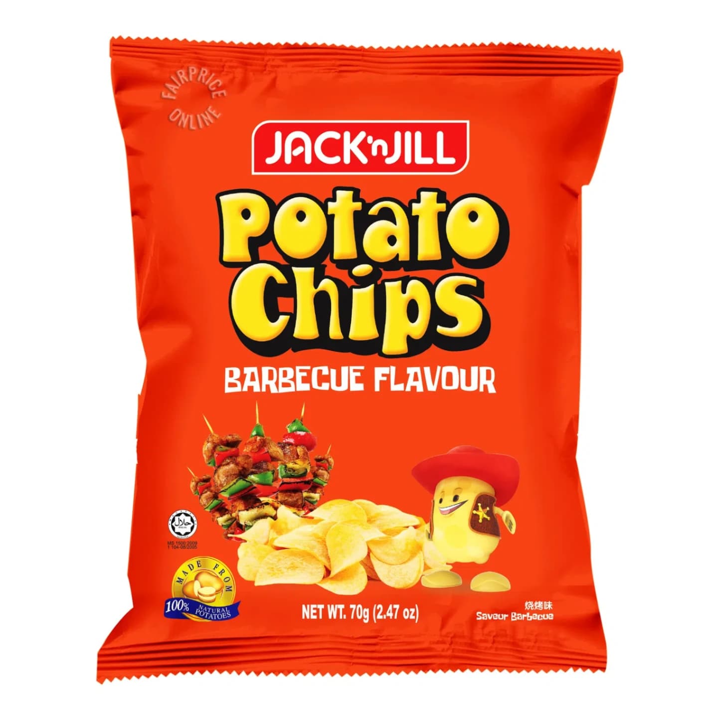 Jack'n Jill Potato Chips BBQ Flv. 70g