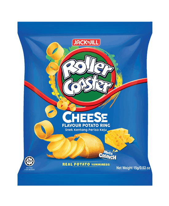 Jack'n Jill Roller Coaster Cheese Flv. Potato Ring Chips 60g