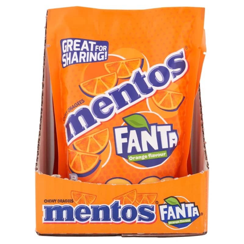 Mentos Fanta Orange Flavour Chewy Dragees 140g