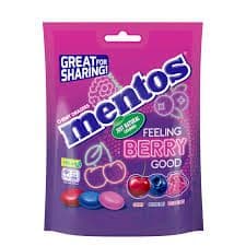 Mentos Just Natural Colours Berry Pouch 140g